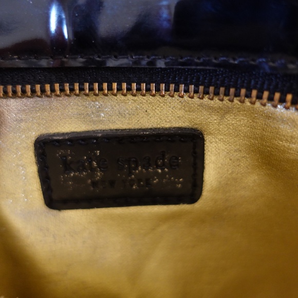 Vintage Kate Spade Black Patent Leather Wristlet - Picture 3 of 4